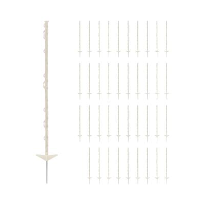 Schrikdraadpalen - 103 cm - wit - 40 stuks