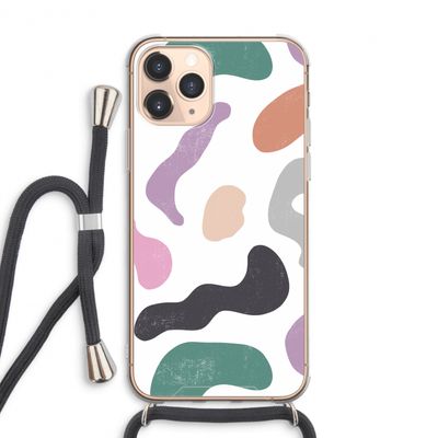 Memphis Shapes: iPhone 11 Pro Max Transparant Hoesje met koord