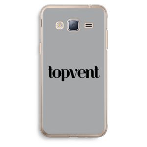 Topvent Grijs Zwart: Samsung Galaxy J3 (2016) Transparant Hoesje