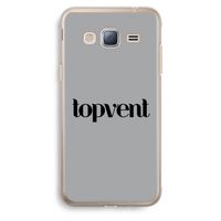Topvent Grijs Zwart: Samsung Galaxy J3 (2016) Transparant Hoesje