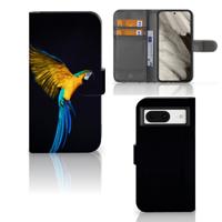 Google Pixel 8 | Telefoonhoesje | Met pasjeshouder | Papegaai