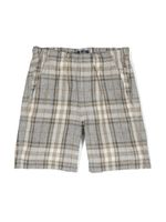 Il Gufo check-pattern linen-flax shorts - Tons neutres - thumbnail