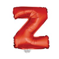 Rode opblaas letter ballon Z op stokje 41 cm   -