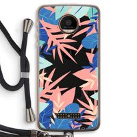 Tropisch: Motorola Moto Z Force Transparant Hoesje met koord Tropisch: Motorola Moto Z Force Transparant Hoesje met koord