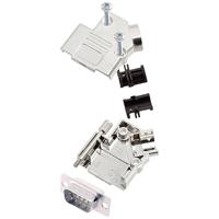 encitech D45PK-M-09-DBP-W-K 6355-8009-01 D-sub male connectorset 45 ° Aantal polen: 9 Soldeerkelk 1 stuk(s)