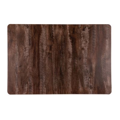 Tafel placemat donker hout kleur 43 x 28 cm van kunststof
