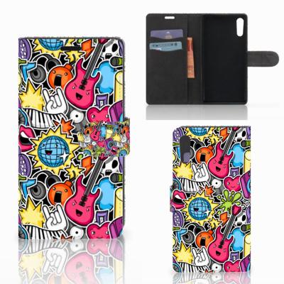 Sony Xperia XZ | Sony Xperia XZs | Wallet Case | met Pasjes | Punk Rock