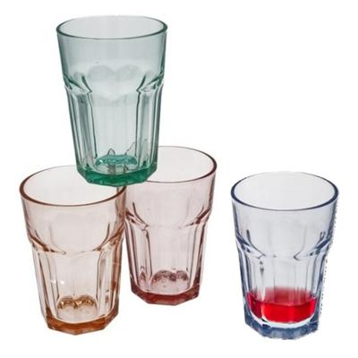 Gerimport Waterglazen/drinkglazen Everest - 12x stuks - transparant kleurenmix - 360 ml