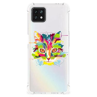 OPPO A53 5G | A73 5G Stevig | Bumper Hoesje | Cat Color