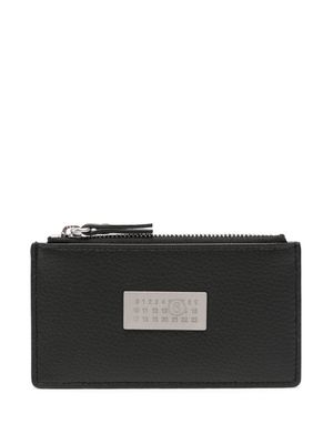 MM6 Maison Margiela portefeuille en cuir à plaque logo - Noir
