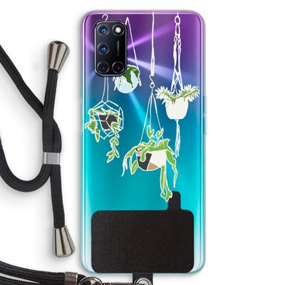 Hang In There: Oppo A72 Transparant Hoesje met koord