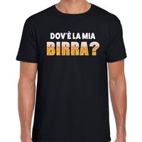 Dove la mia birra bier/drank fun t-shirt zwart voor heren