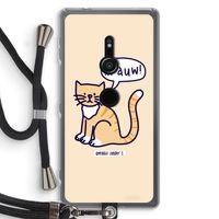 Miauw: Sony Xperia XZ2 Transparant Hoesje met koord