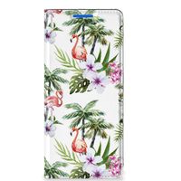 OPPO Reno 6 Pro Plus 5G Hoesje maken Flamingo Palms - thumbnail