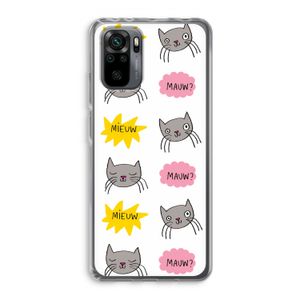 Meow: Xiaomi Redmi Note 10 Pro Transparant Hoesje