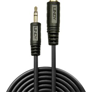 LINDY 35656 Jackplug Audio Verlengkabel [1x Jackplug male 3,5 mm - 1x Jackplug female 3,5 mm] 10.00 m Zwart