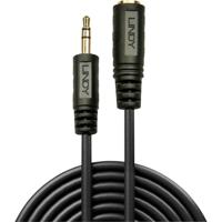 LINDY 35656 Jackplug Audio Verlengkabel [1x Jackplug male 3,5 mm - 1x Jackplug female 3,5 mm] 10.00 m Zwart - thumbnail