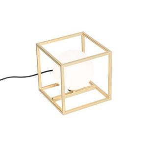 QAZQA Design tafellamp goud met wit glas - Aniek