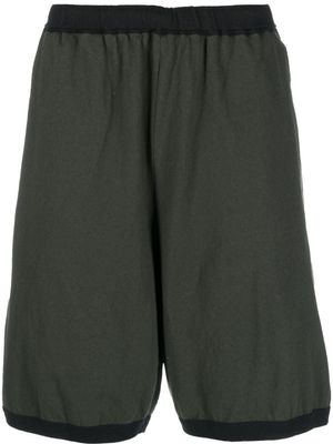 Undercover short de sport en coton à taille élastiquée - Vert