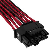 Corsair Premium Individually Sleeved 12+4pin PCIe Gen 5 12VHPWR 600W cable, Type 4, Black/Red - thumbnail