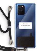 Reminder: Samsung Galaxy Note 10 Lite Transparant Hoesje met koord