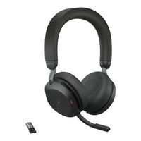 Jabra Evolve2 75 Headset Draadloos Hoofdband Kantoor/callcenter Bluetooth Oplaadhouder Zwart - thumbnail