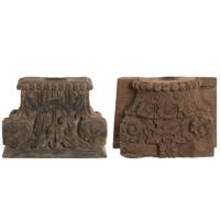 Kaarshouder Home ESPRIT Teakhout 26 x 26 x 30 cm (2 Stuks)