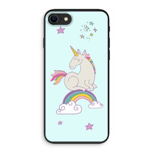 Regenboog eenhoorn: iPhone SE 2020 Biologisch afbreekbaar hoesje