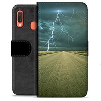 Samsung Galaxy A20e Premium Wallet Hoesje - Storm