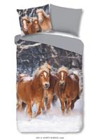 Good Morning Kinderdekbedovertrek "Haflinger paarden" - Multi - (140x200/220 cm) - Katoen Flanel