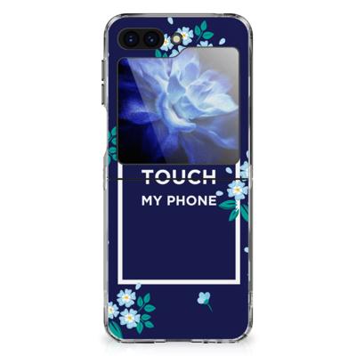 Samsung Galaxy Z Flip 6 Silicone-hoesje Flowers Blue DTMP