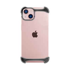 Arc Pulse - Dubbelzijdige Titanium Bumper Case - iPhone 13 Mini -  Zilver