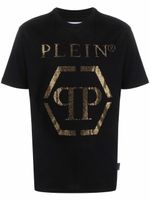 Philipp Plein t-shirt à logo strassé - Noir