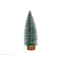 Krist+ Mini decoratie kerstboompje - met licht - H30 cm - groen - kunststof   - - thumbnail