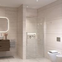 Nisdeur Sanivo Nova Soft Close 170x200 cm Chroom Helder Nano 8 mm