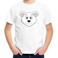 Cartoon ijsbeer t-shirt wit voor jongens en meisjes - Cartoon dieren t-shirts kinderen - thumbnail