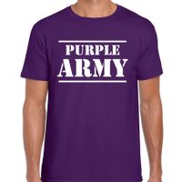 Purple army/Paarse leger supporter/fan t-shirt paars voor heren - Toppers/paarse vrijdag 2XL  -