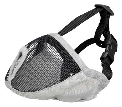 TRIXIE MUILKORF VOOR RASSEN MET PLATTE NEUS POLYESTER GRIJS S-M 40 CM 2 ST