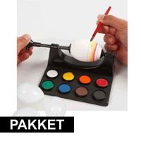 Paaseitjes schilderen pakket - met 10x witte eieren van 6 cm - Pasen