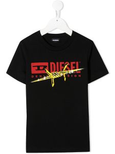 Diesel Kids t-shirt à logo imprimé - Noir