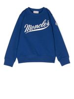 Moncler Enfant sweat à logo brodé - Bleu - thumbnail