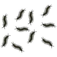 Griezel dieren duizendpoten - 10 cm - zwart - 10x stuks - nep insecten - Halloween