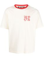 Palm Angels t-shirt Racing à motif monogrammé - Blanc - thumbnail