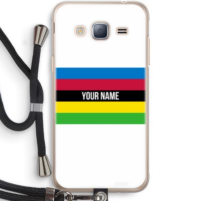 WK Wielrennen: Samsung Galaxy J3 (2016) Transparant Hoesje met koord