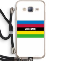 WK Wielrennen: Samsung Galaxy J3 (2016) Transparant Hoesje met koord
