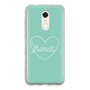 Friends heart pastel: Xiaomi Redmi 5 Transparant Hoesje