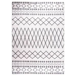 VidaXL Vloerkleed wasbaar anti-slip 120x180 cm zwart en wit