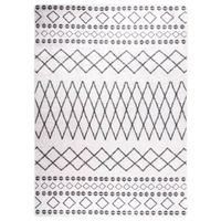 VidaXL Vloerkleed wasbaar anti-slip 120x180 cm zwart en wit