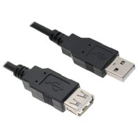 USB 2.0 verlengkabel, A/AF, 10 cm - thumbnail