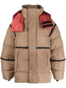 DSQUARED2 manteau à empiècements matelassés - Marron